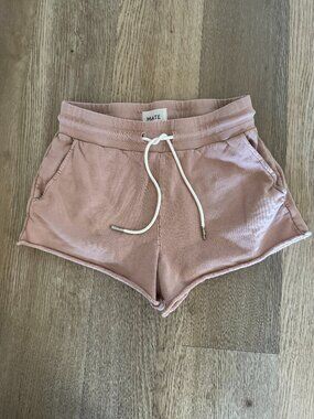 MATE THE LABEL organic cotton Rose Pink Terry Shorts XS